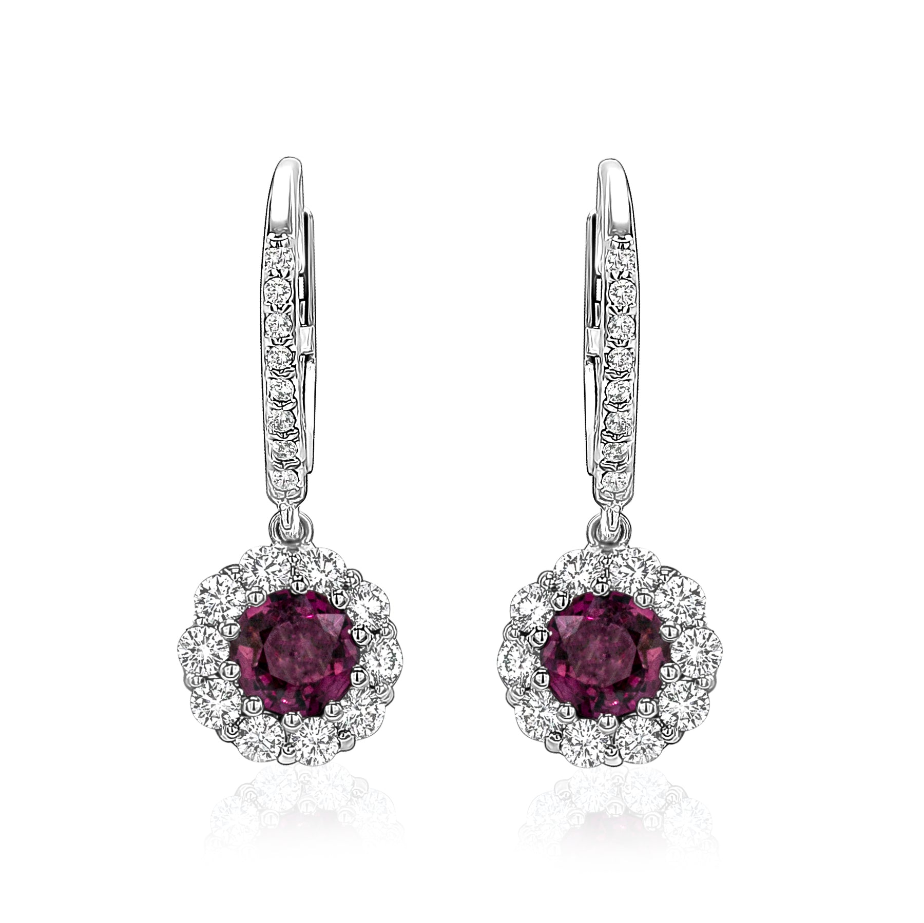 Diamond and Ruby Earrings