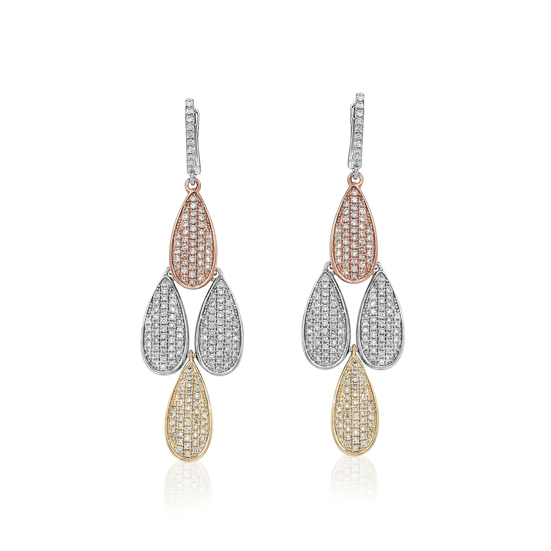 Tri-Color Earrings
