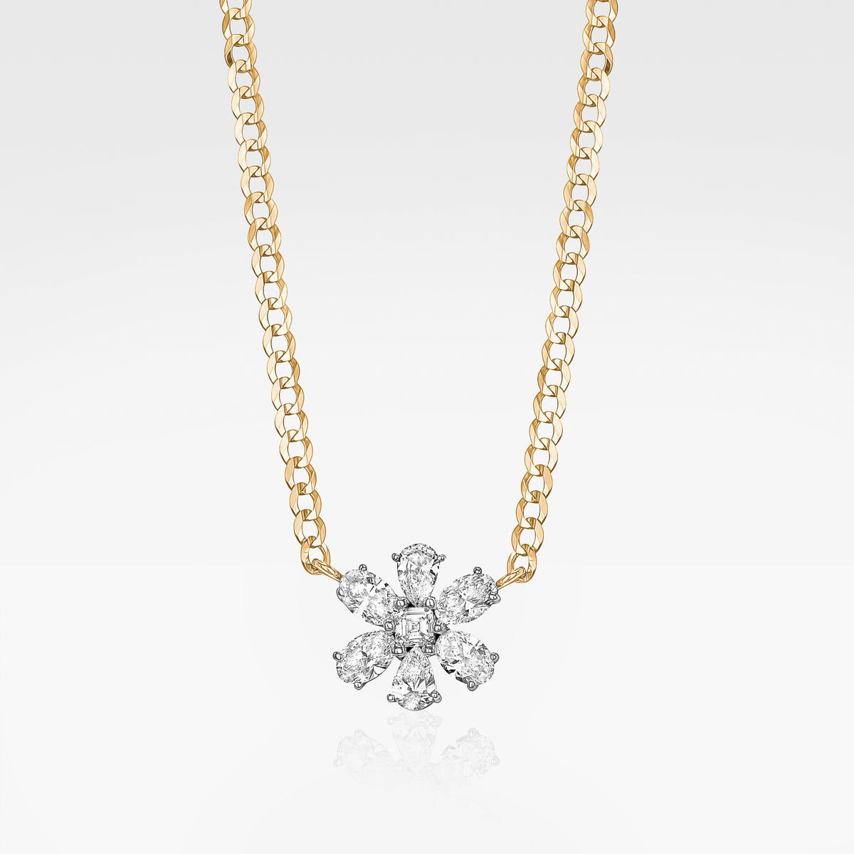 Lab Grown Mixed Shape Diamond Flower