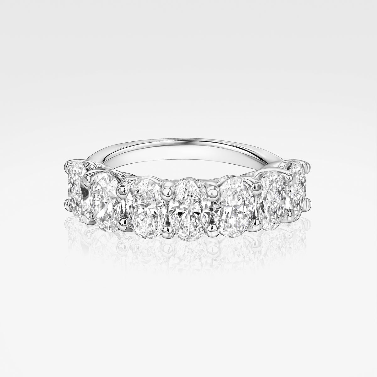 Oval Half Eternity Ring