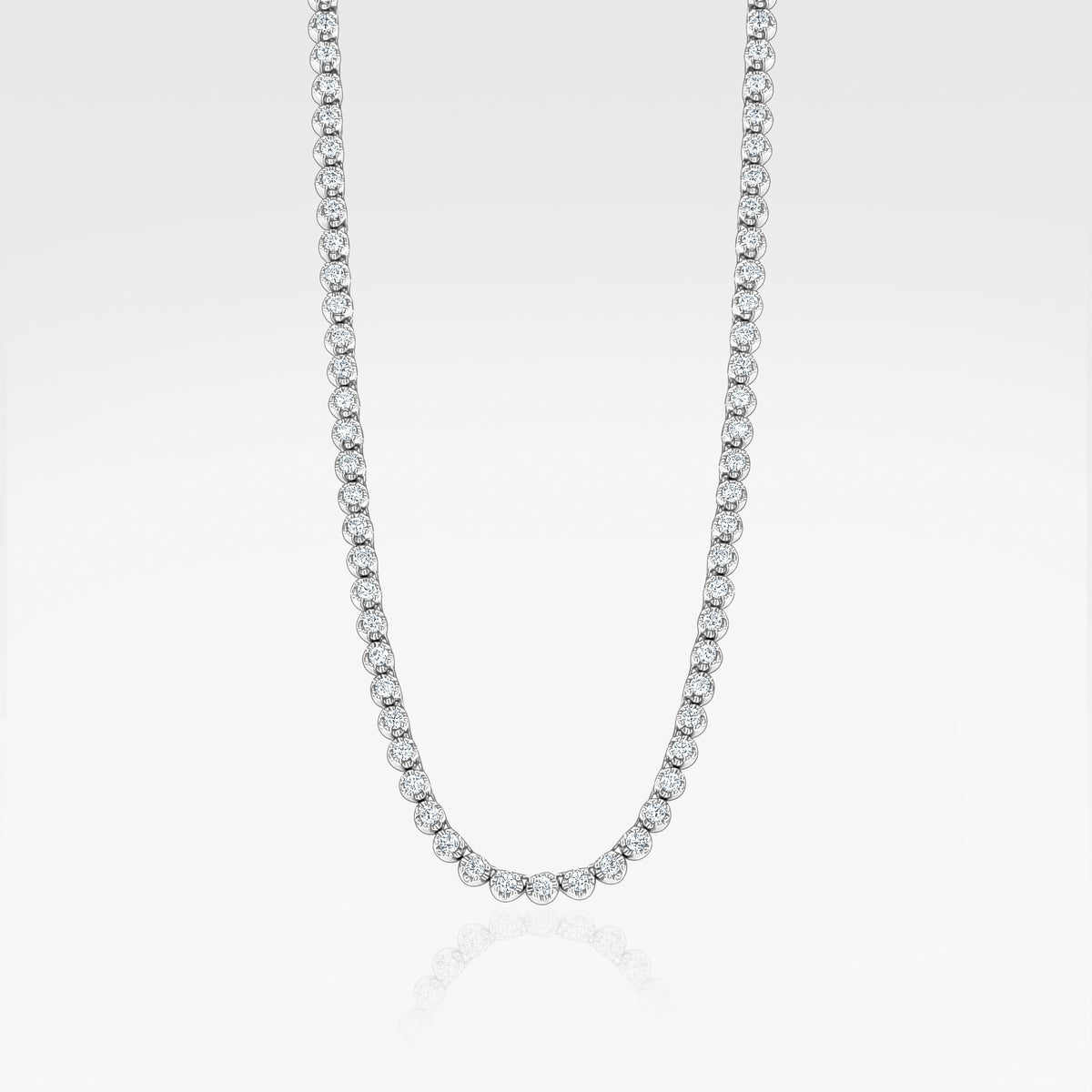 Slight Illusion Tennis Necklace
