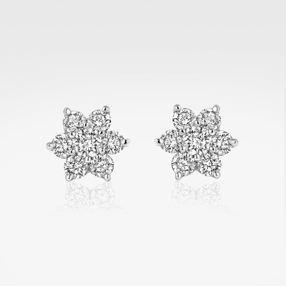 Pointed Flower Studs Lab Grown