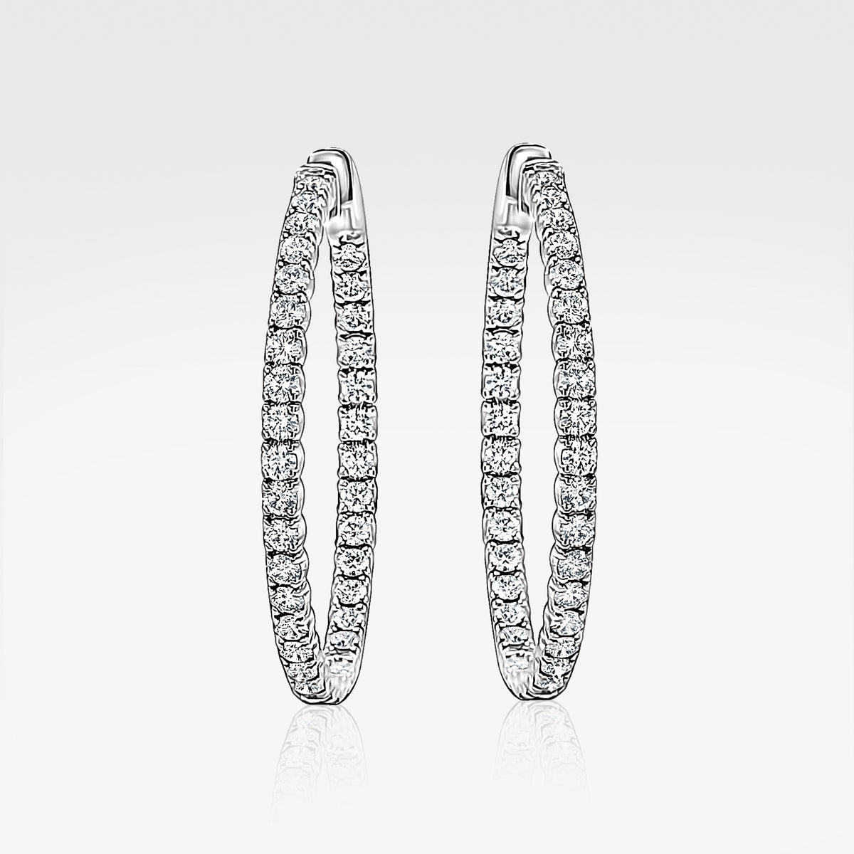 Lab Grown Classic Diamond Hoops