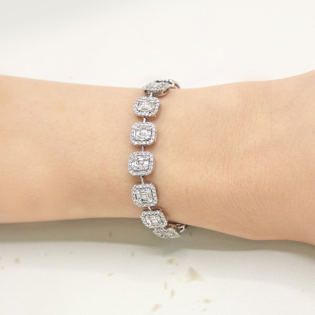 Large Emerald Illusion Bracelet