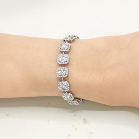 Large Emerald Illusion Bracelet