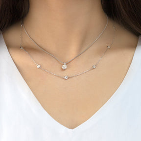 Round Brilliant Diamond Solitaire Necklace