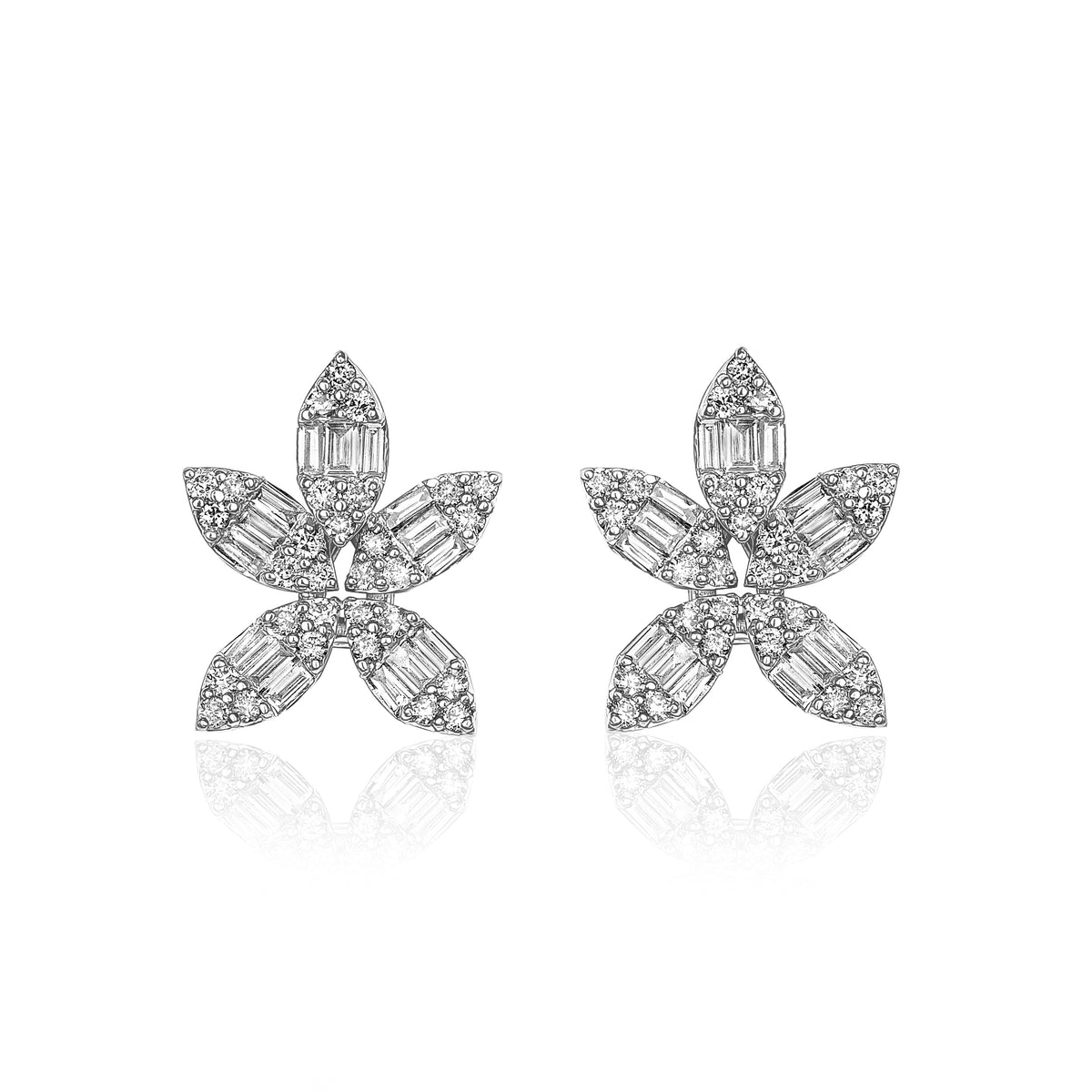 Starburst Diamond Stud Earrings