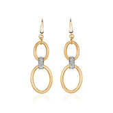 Yellow Gold Matte Earrings