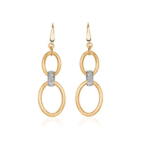 Yellow Gold Matte Earrings