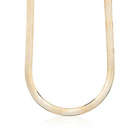 14K Yellow Gold Herringbone Necklace