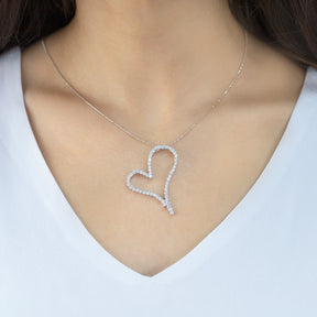 Curved Ireal Heart Necklace