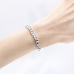 Round Tennis Bracelet - 4 Prong