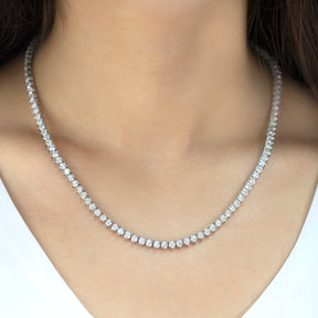 3 Prong Tennis Necklace